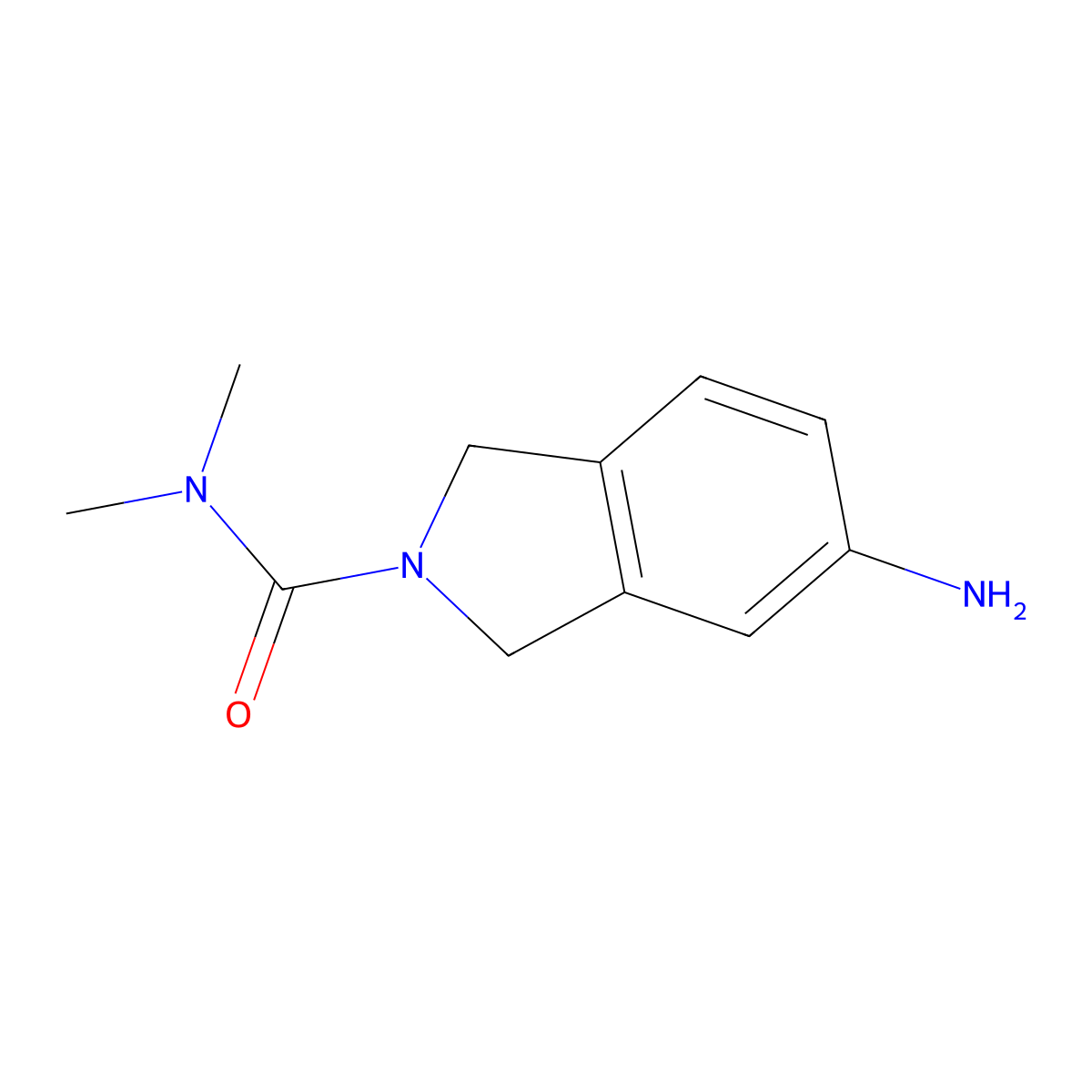 5-amino-N,N-dimethyl-2,3-dihydro-1H-isoindole-2-carboxamide molecular structure, CAS 1526482-44-9