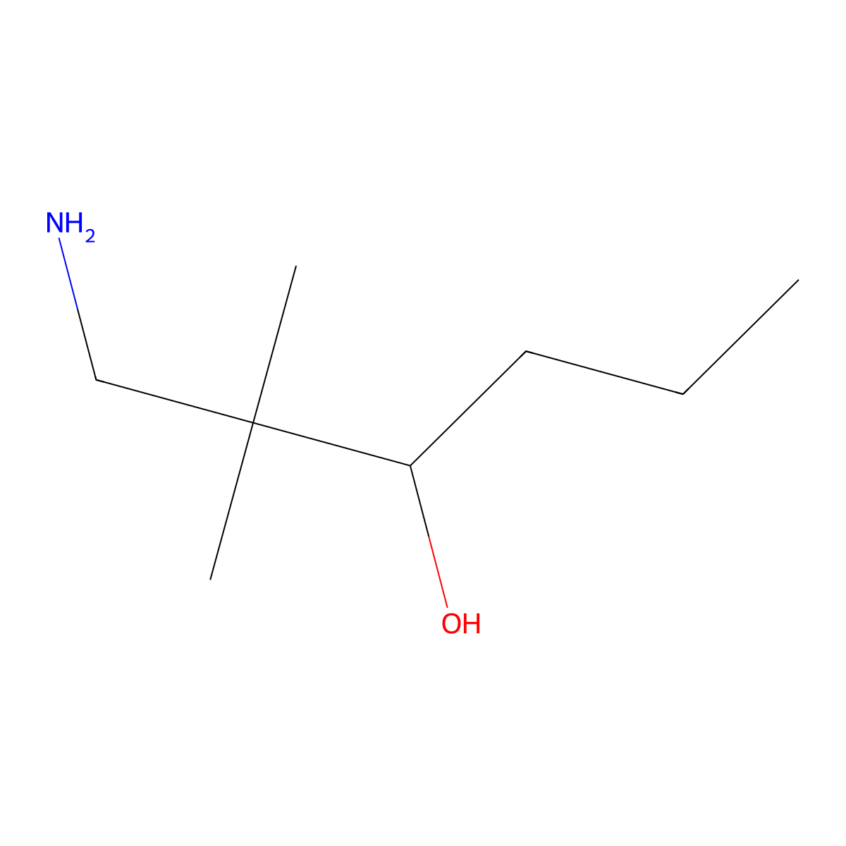 1-Amino-2,2-dimethylhexan-3-ol molecular structure, CAS 1526497-21-1