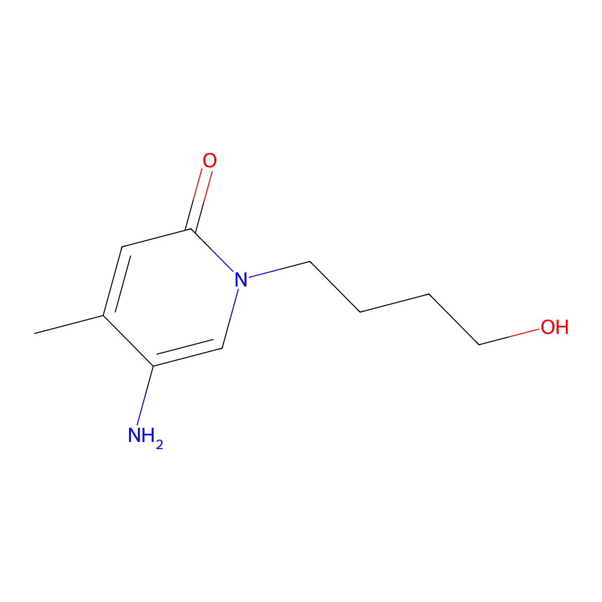 5-Amino-1-(4-hydroxybutyl)-4-methylpyridin-2(1h)-one molecular structure, CAS 1526505-67-8
