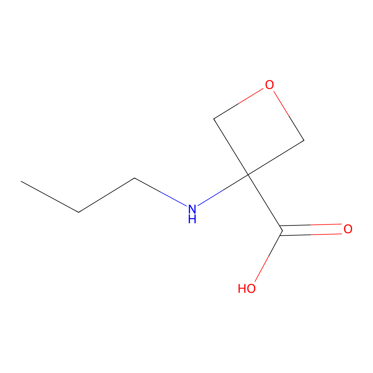 3-(Propylamino)oxetane-3-carboxylic acid molecular structure, CAS 1526511-24-9