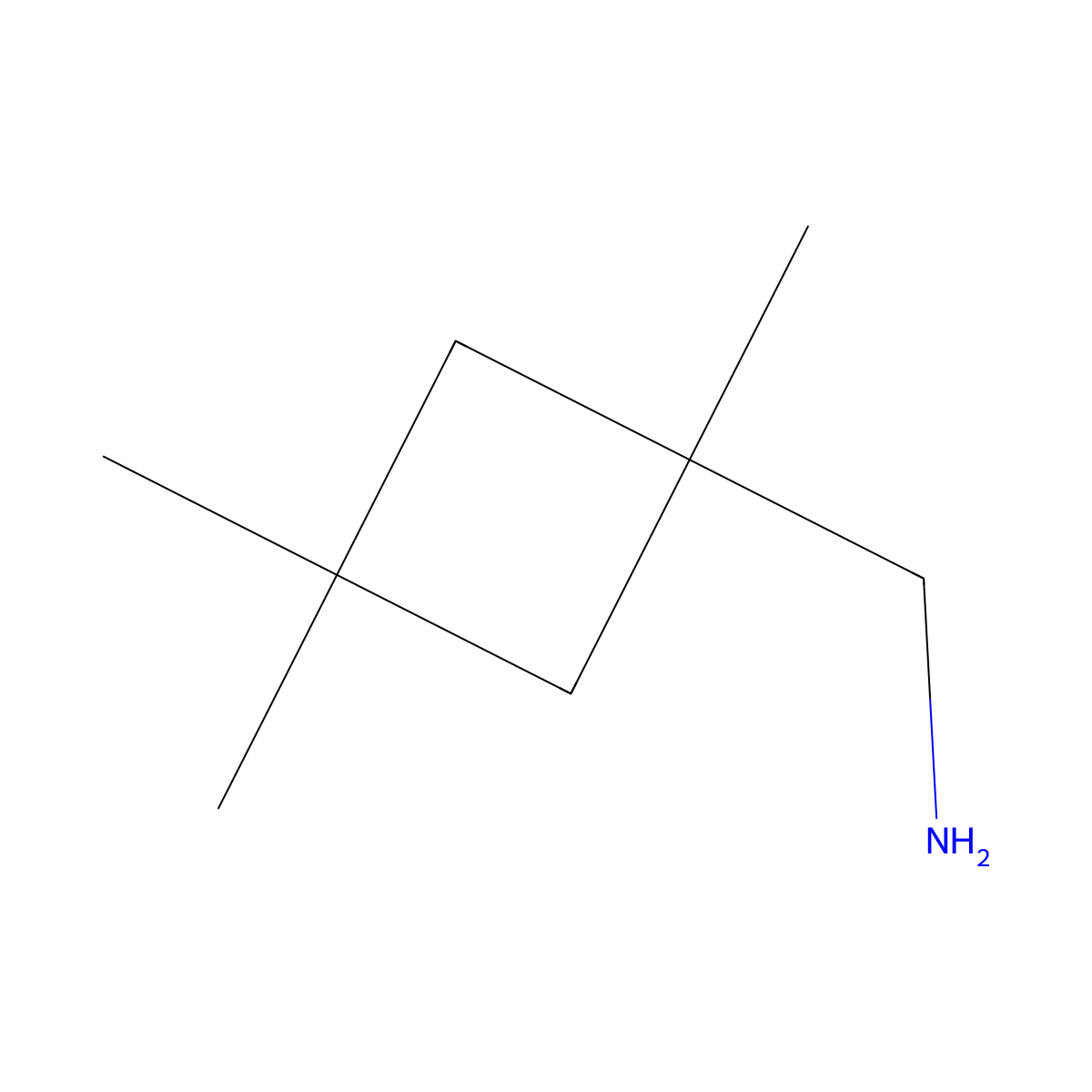 (1,3,3-Trimethylcyclobutyl)methanamine molecular structure, CAS 1526515-03-6