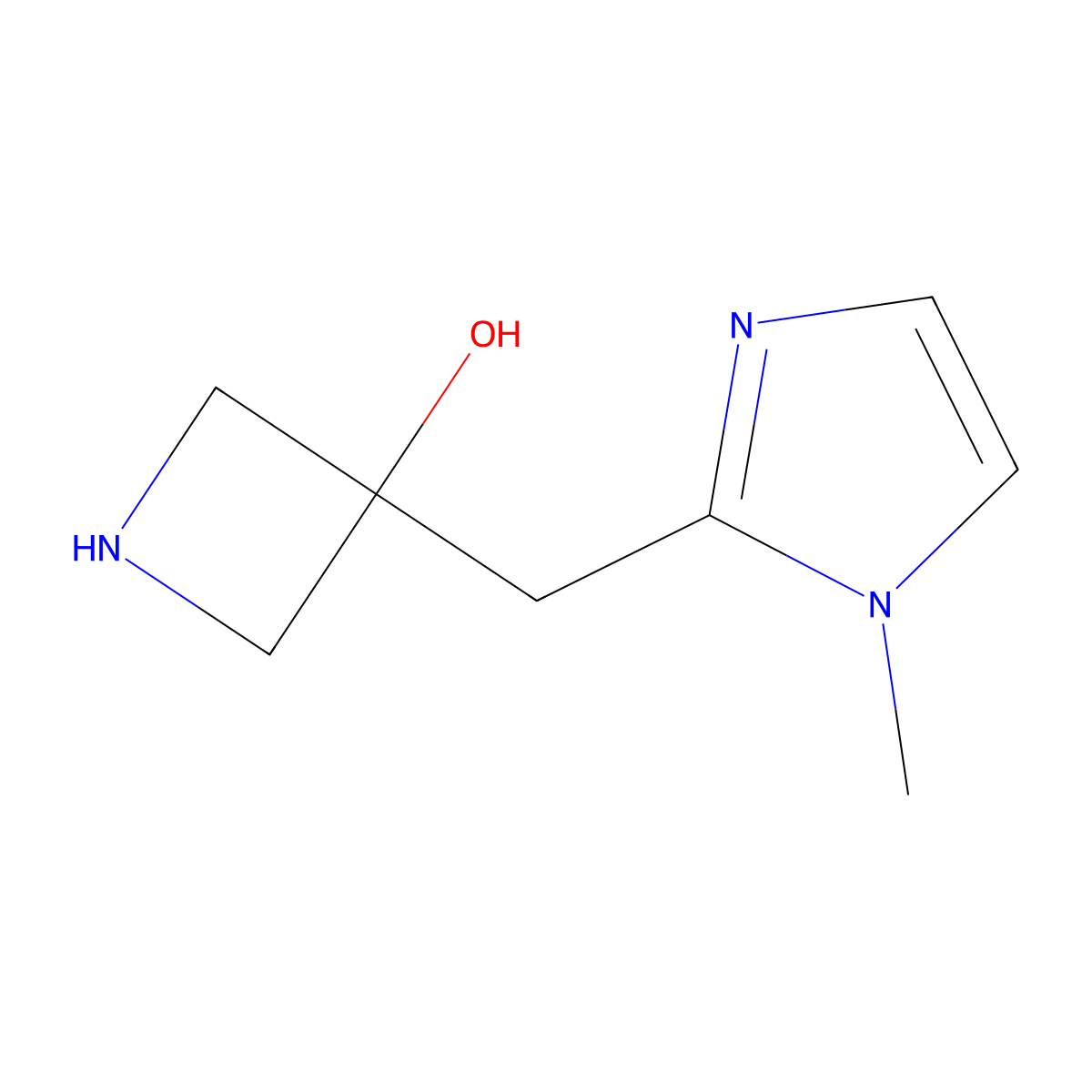 3-((1-Methyl-1h-imidazol-2-yl)methyl)azetidin-3-ol molecular structure, CAS 1526515-30-9