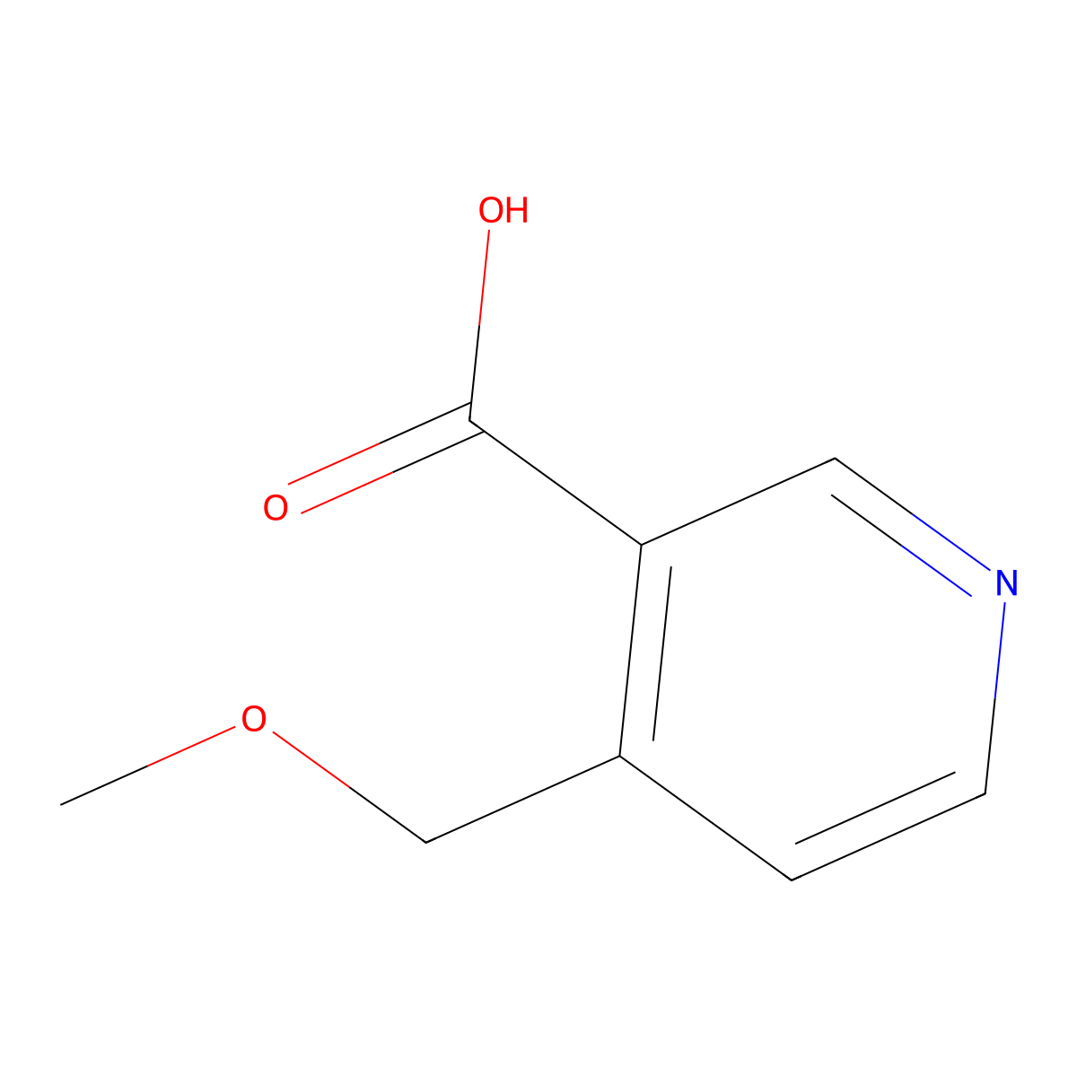 4-(Methoxymethyl)pyridine-3-carboxylic acid molecular structure, CAS 1526521-73-2