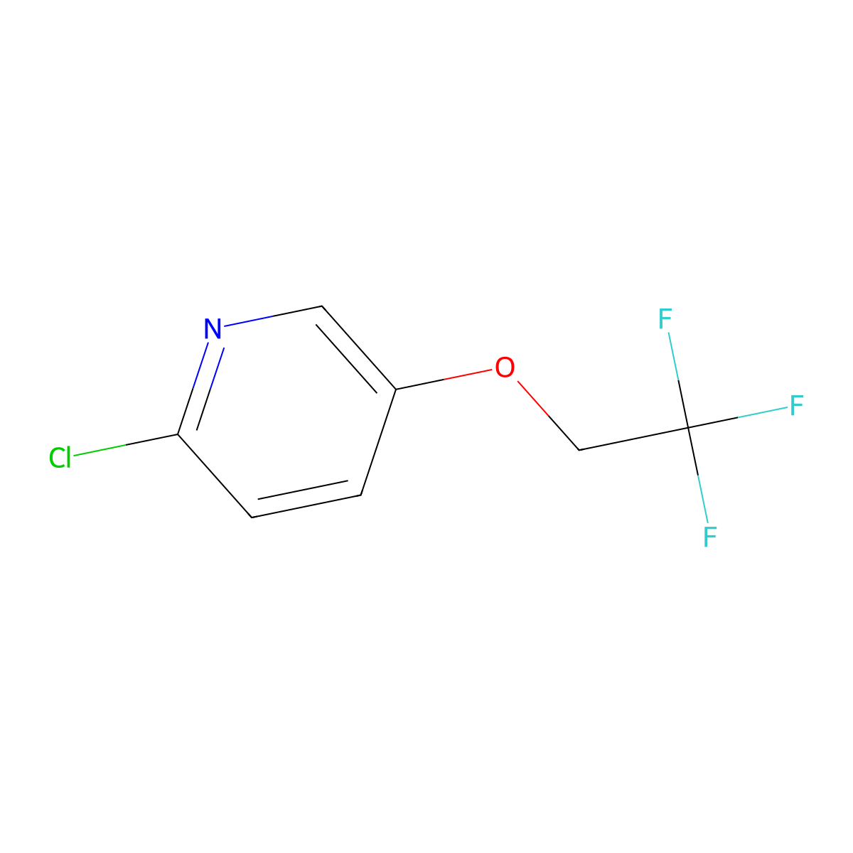 2-Chloro-5-(2,2,2-trifluoroethoxy)pyridine molecular structure, CAS 1526527-44-5