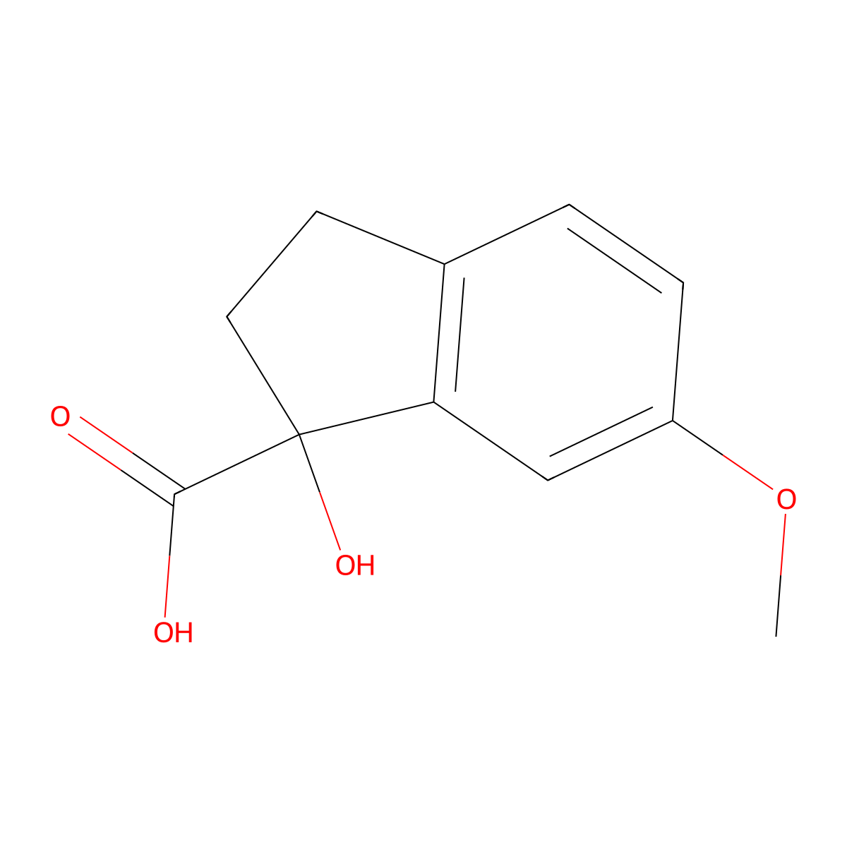 1-Hydroxy-6-methoxyindane-1-carboxylic acid molecular structure, CAS 1526530-81-3