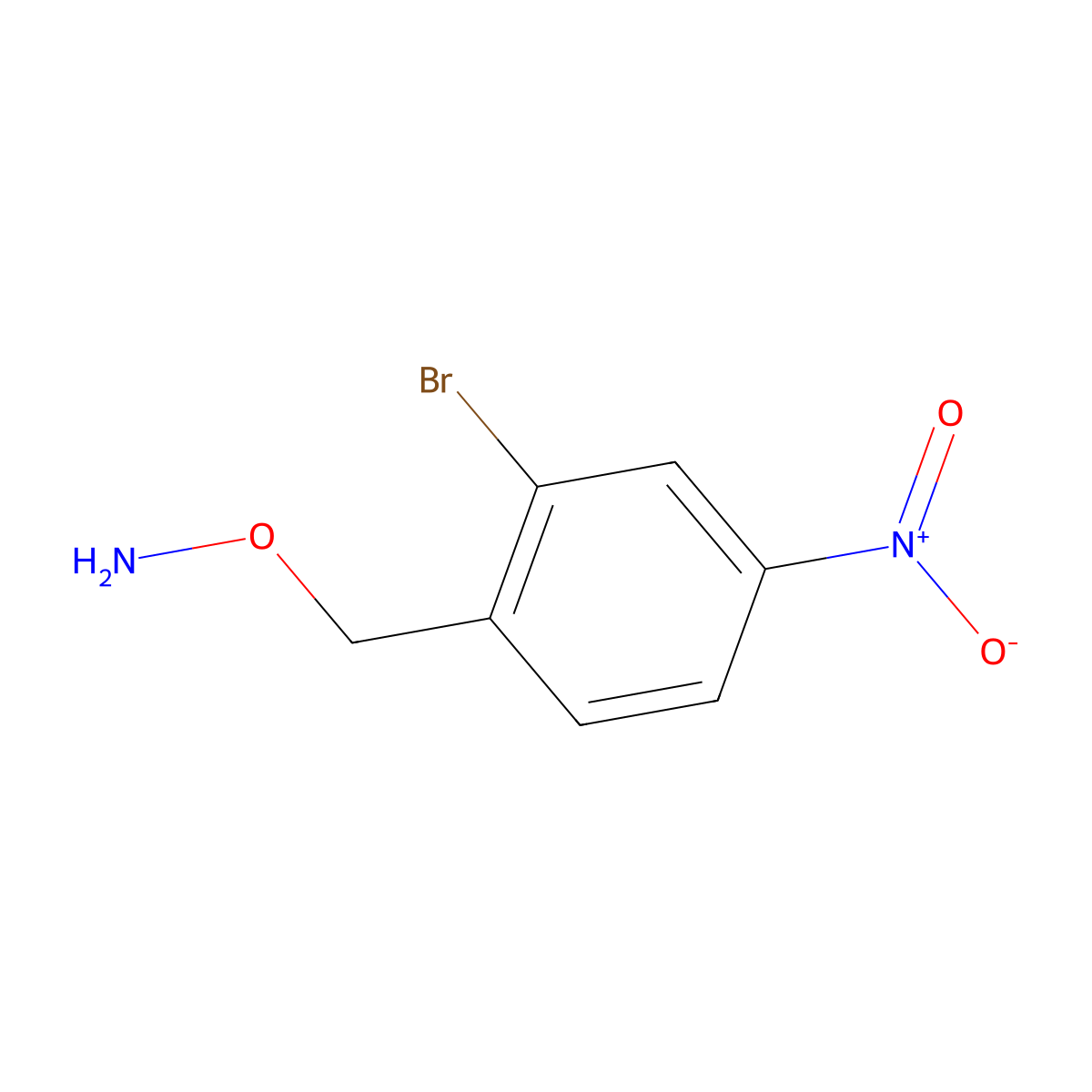 o-[(2-Bromo-4-nitrophenyl)methyl]hydroxylamine molecular structure, CAS 1526544-10-4