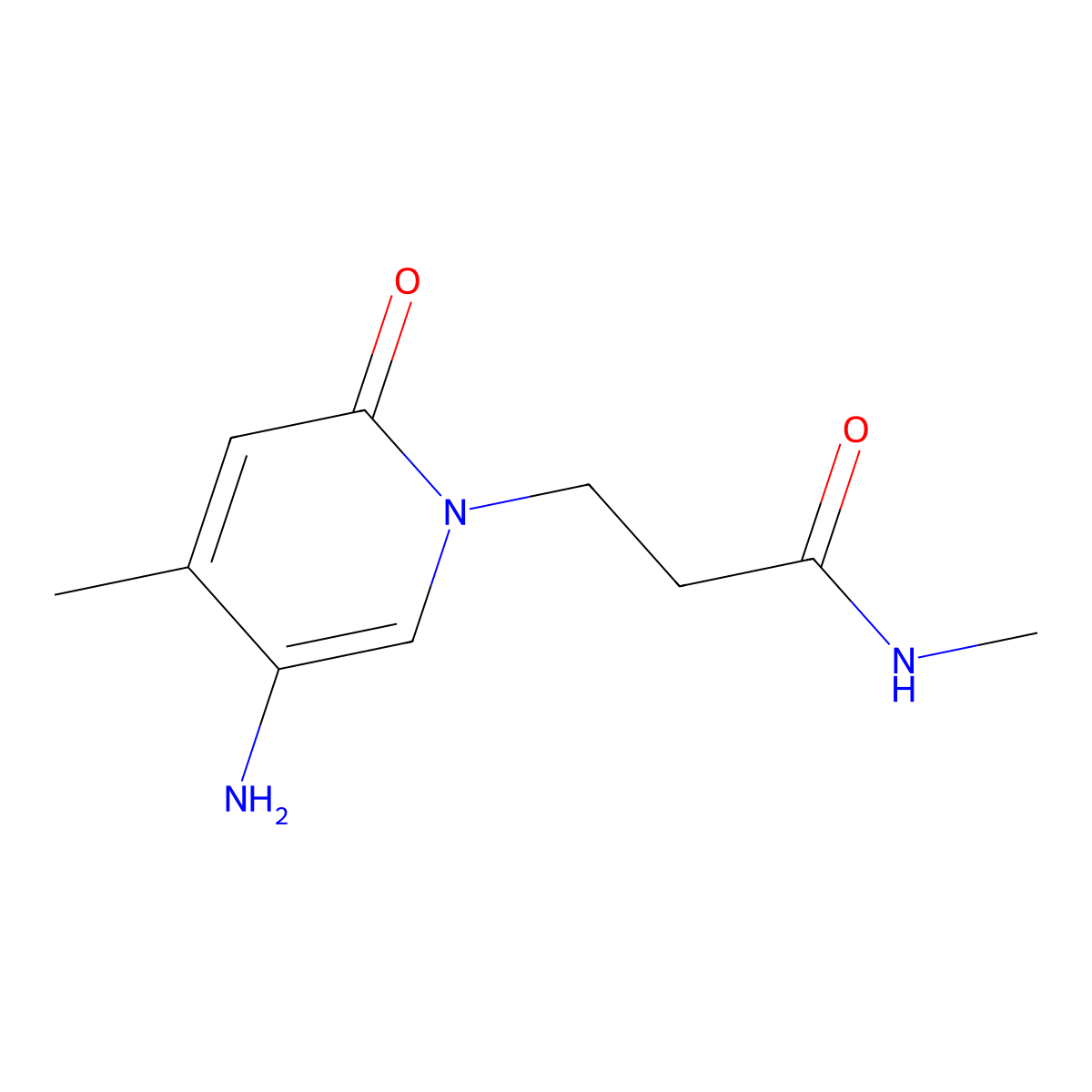 3-(5-Amino-4-methyl-2-oxopyridin-1(2h)-yl)-N-methylpropanamide molecular structure, CAS 1526556-06-8