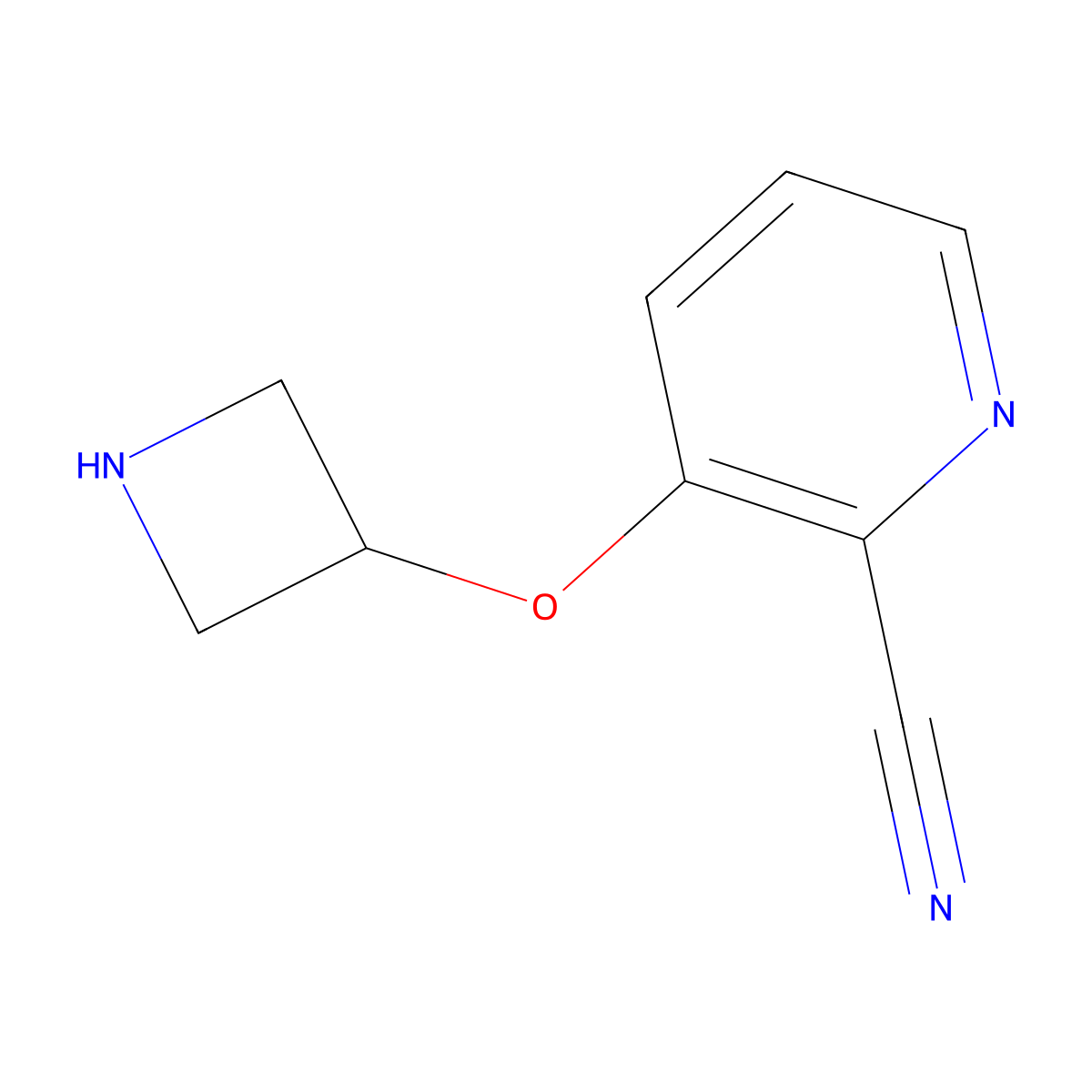 3-(Azetidin-3-yloxy)picolinonitrile molecular structure, CAS 1526564-77-1