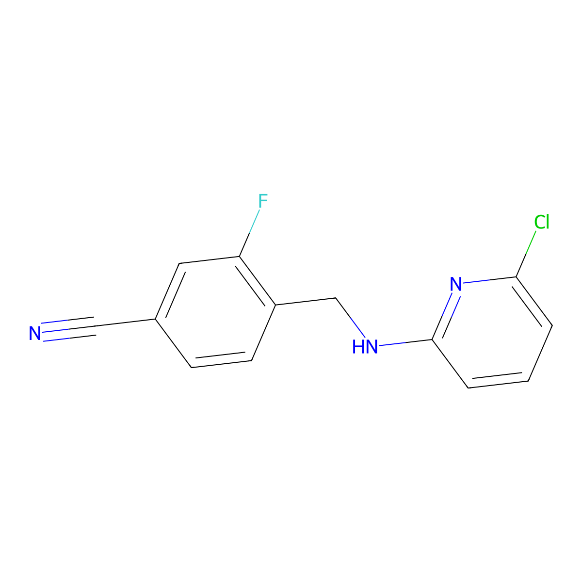 4-[[(6-Chloro-2-pyridinyl)amino]methyl]-3-fluorobenzonitrile molecular structure, CAS 1526570-35-3