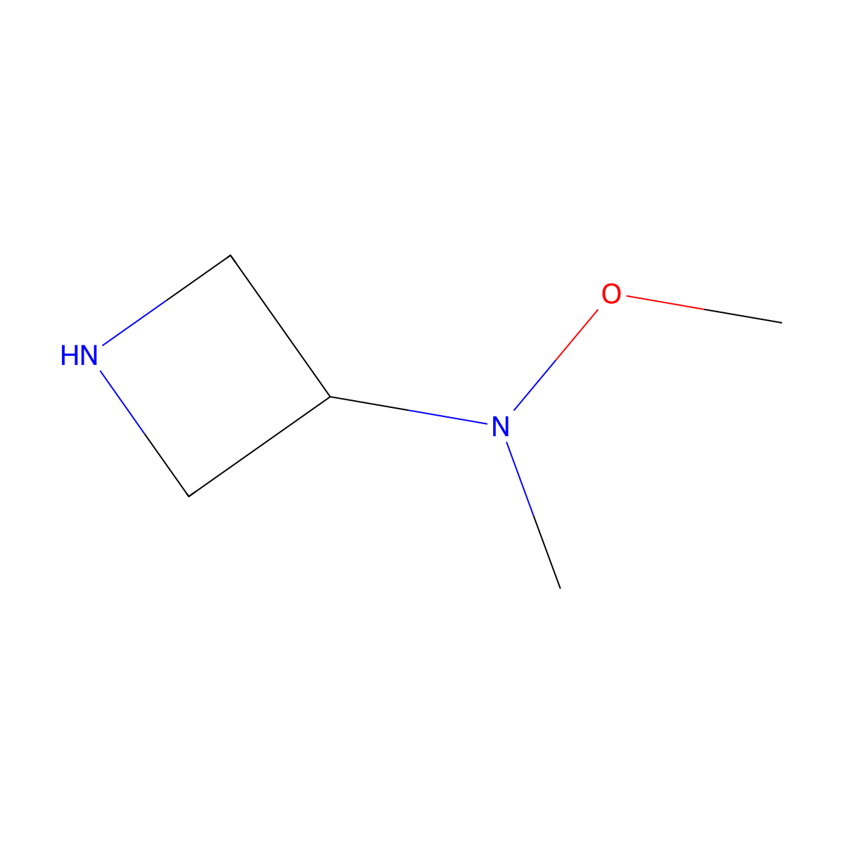 N-methoxy-N-methylazetidin-3-amine molecular structure, CAS 1526572-94-0