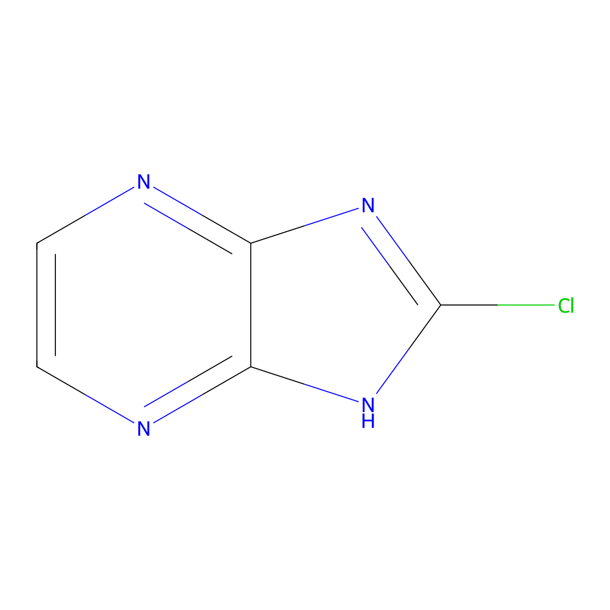 2-chloro-1H-imidazo[4,5-b]pyrazine molecular structure, CAS 1526583-90-3
