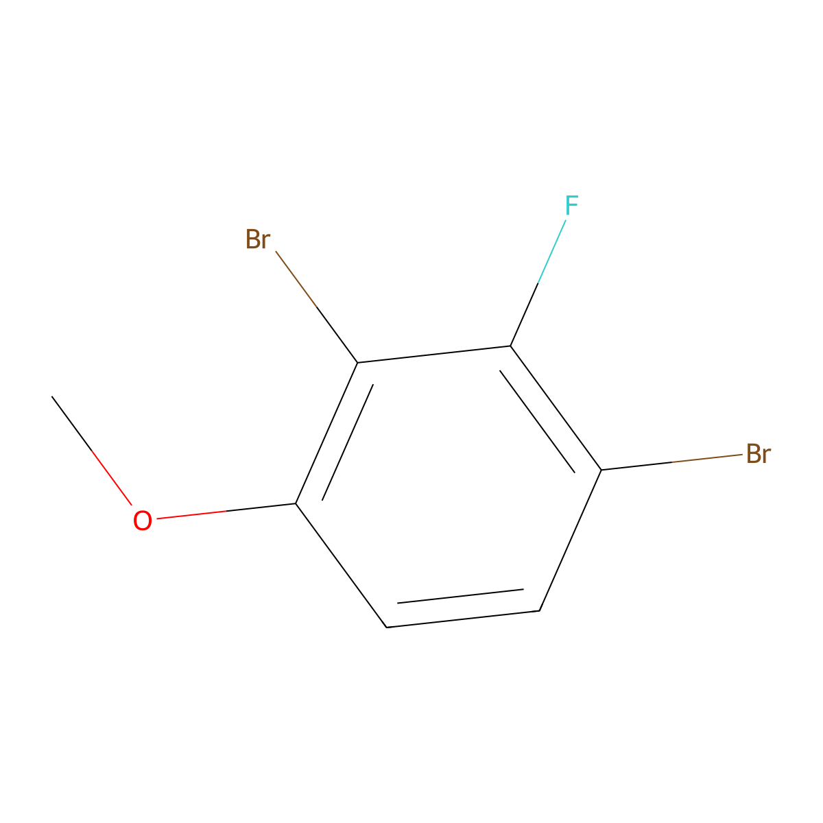 1,3-Dibromo-2-fluoro-4-methoxybenzene molecular structure, CAS 1526600-49-6