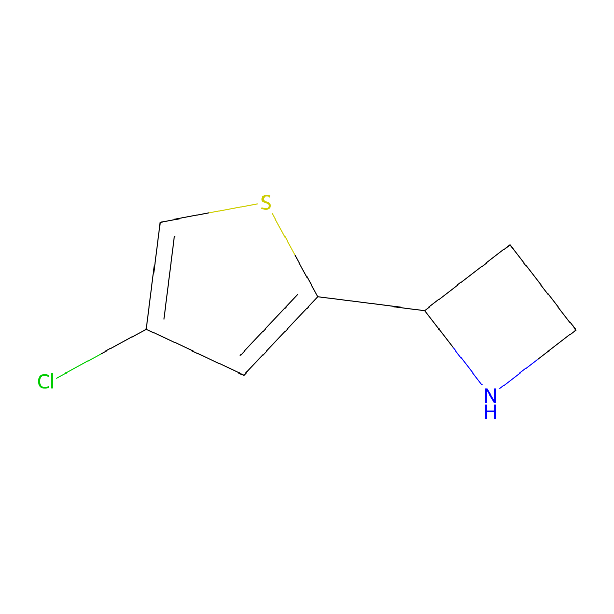 2-(4-Chlorothiophen-2-yl)azetidine molecular structure, CAS 1526617-77-5