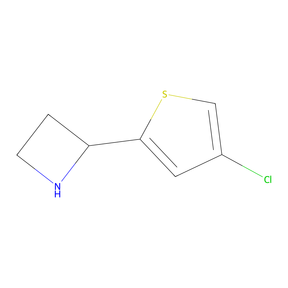 2-(4-Chlorothiophen-2-yl)azetidine molecular structure, CAS 1526617-77-5