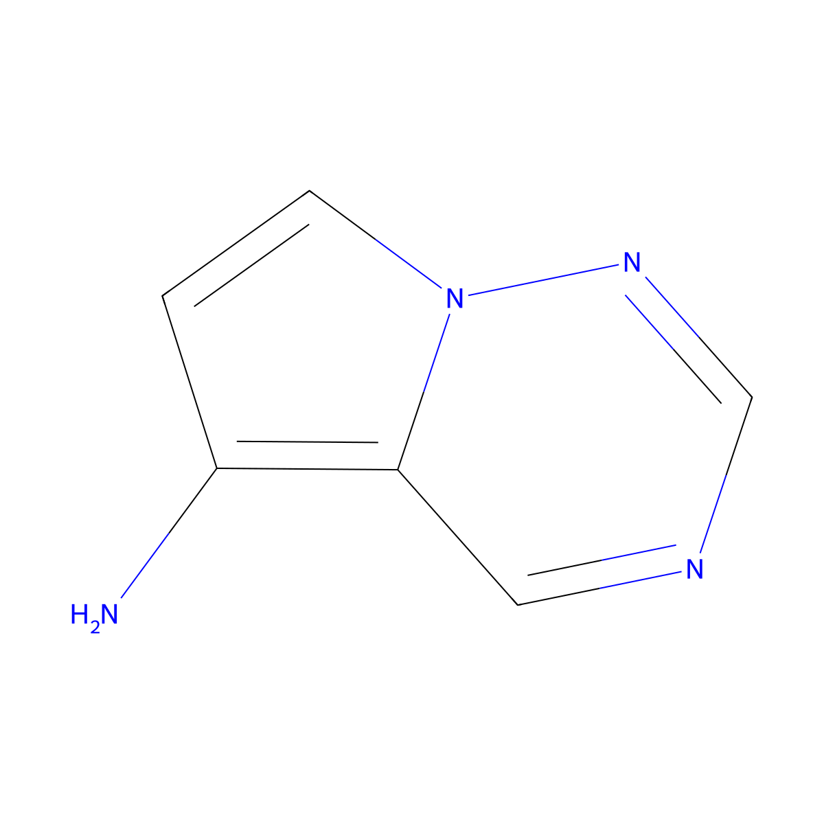 Pyrrolo[2,1-f][1,2,4]triazin-5-amine molecular structure, CAS 1526668-42-7