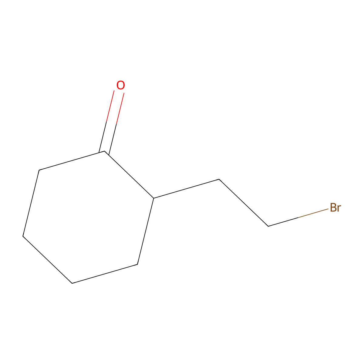 2-(2-Bromoethyl)cyclohexan-1-one molecular structure, CAS 152668-03-6
