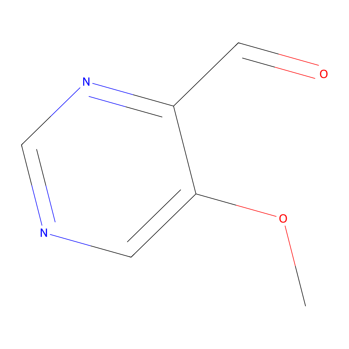 5-Methoxypyrimidine-4-carbaldehyde molecular structure, CAS 1526682-09-6