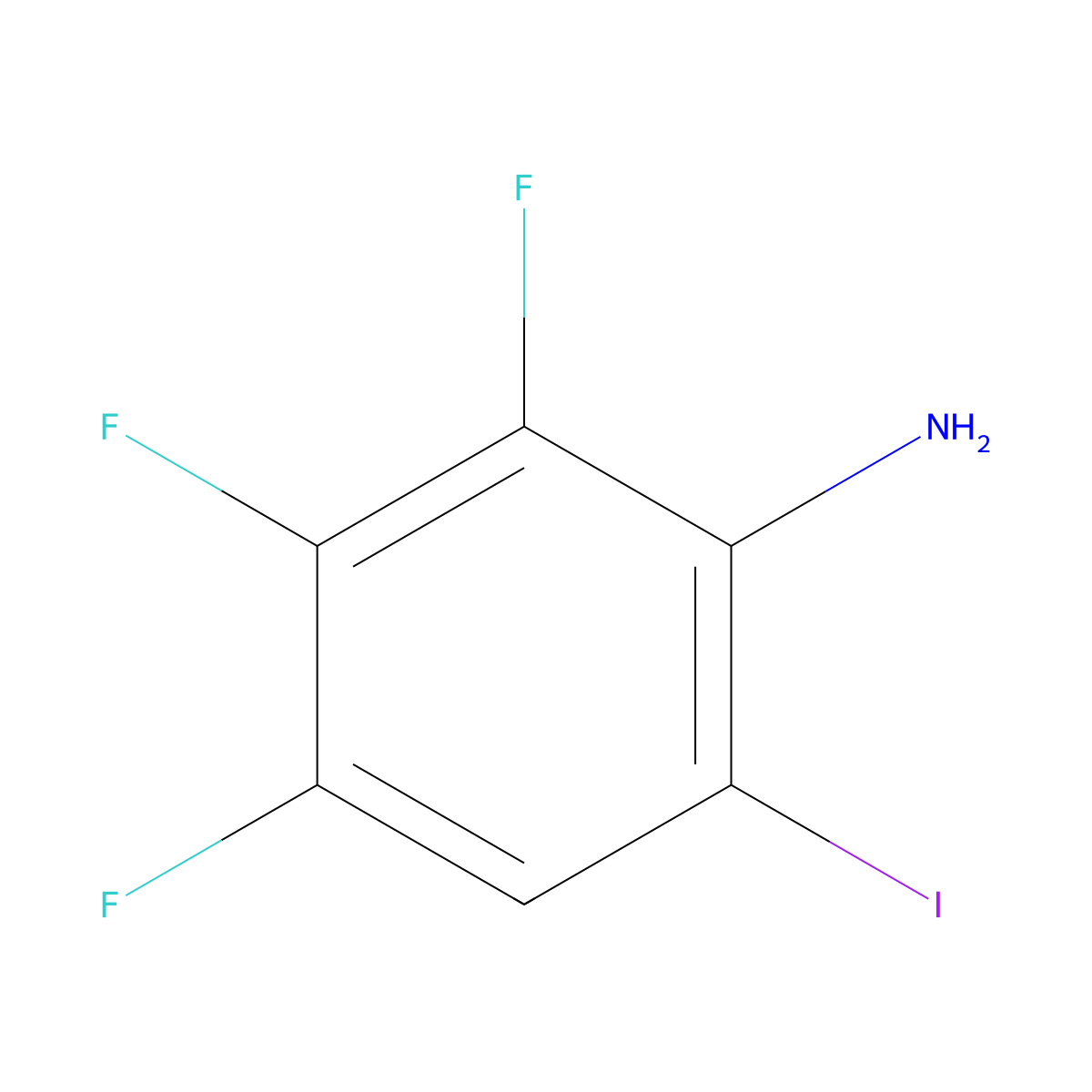 2,3,4-Trifluoro-6-iodoaniline molecular structure, CAS 1526686-27-0