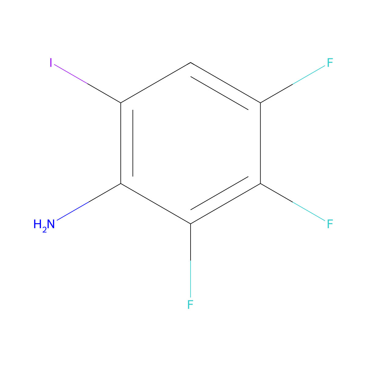 2,3,4-Trifluoro-6-iodoaniline molecular structure, CAS 1526686-27-0
