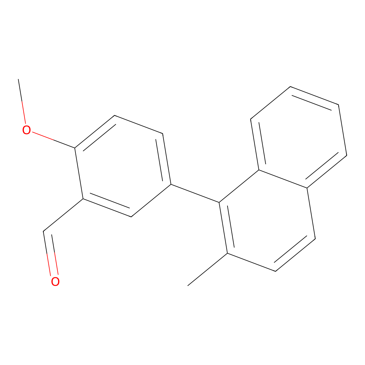 2-Methoxy-5-(2-methyl-1-naphthalenyl)benzaldehyde molecular structure, CAS 1526686-83-8