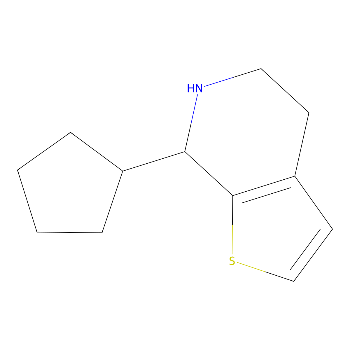 7-Cyclopentyl-4H,5H,6H,7H-thieno[2,3-C]pyridine molecular structure, CAS 1526687-18-2