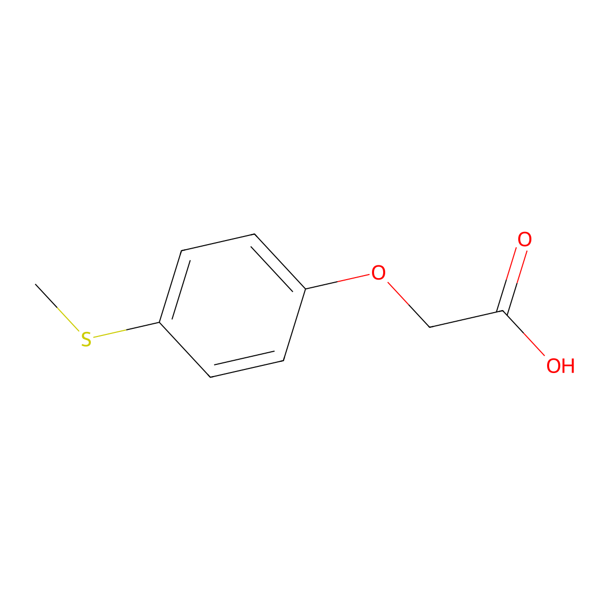 [4-(Methylthio)phenoxy]acetic acid molecular structure, CAS 15267-49-9