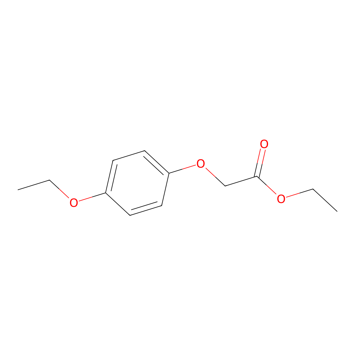 Ethyl 2-(4-ethoxyphenoxy)acetate molecular structure, CAS 15267-81-9