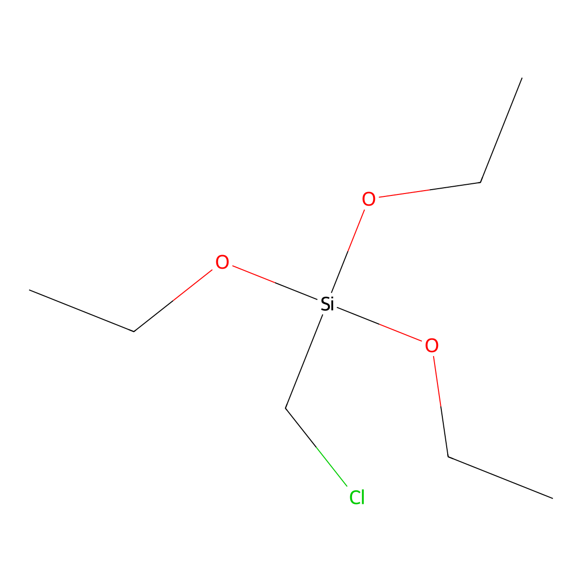 Silane, (chloromethyl)triethoxy- molecular structure, CAS 15267-95-5