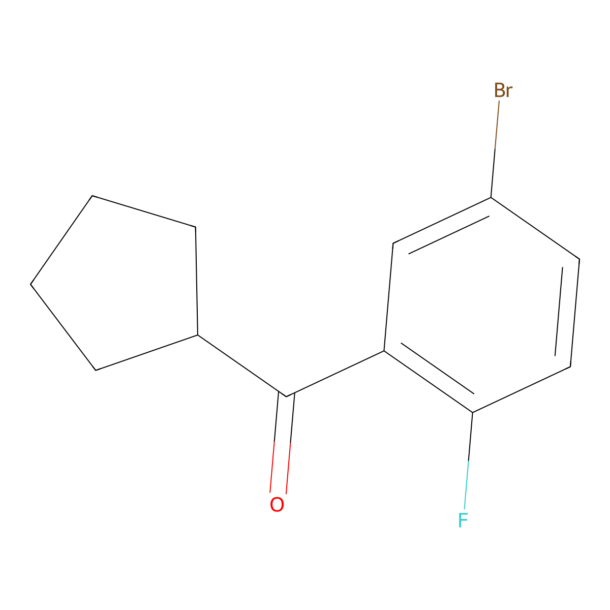 (5-Bromo-2-fluorophenyl)cyclopentylmethanone molecular structure, CAS 1526710-30-4