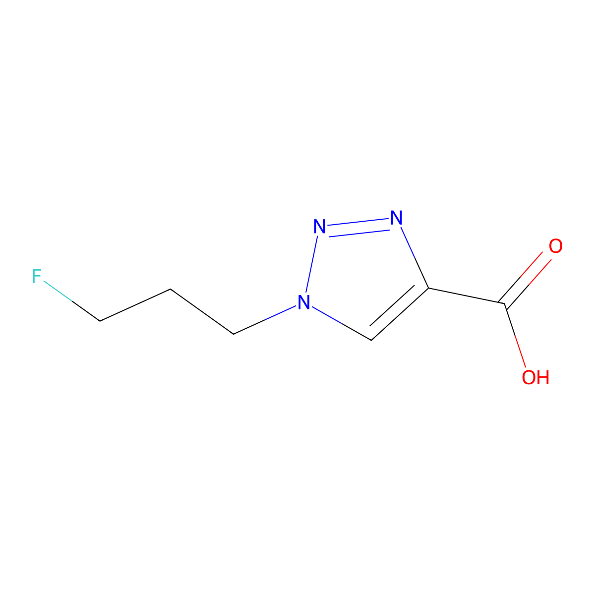 1-(3-Fluoropropyl)-1H-1,2,3-triazole-4-carboxylic acid molecular structure, CAS 1526742-53-9