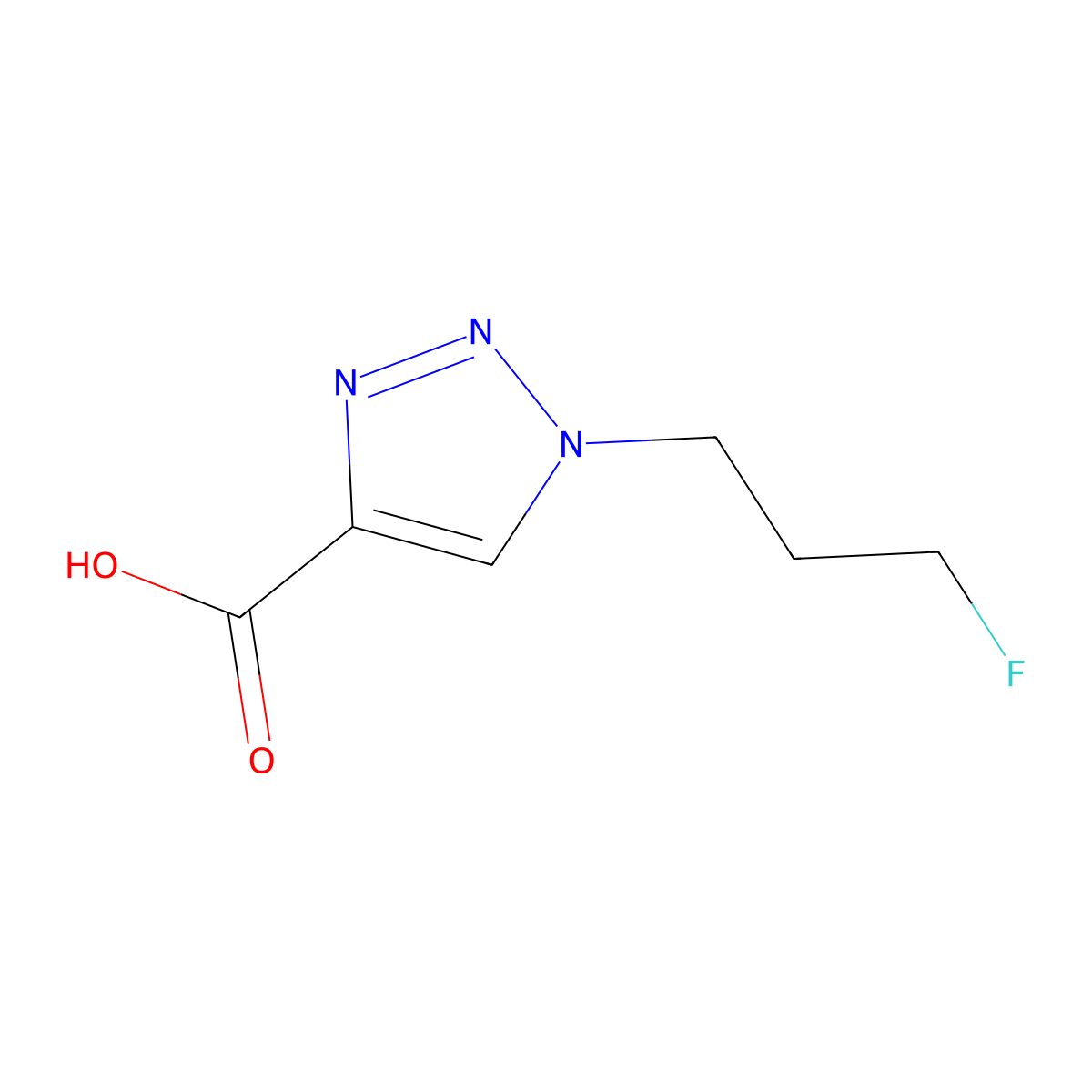 1-(3-Fluoropropyl)-1H-1,2,3-triazole-4-carboxylic acid molecular structure, CAS 1526742-53-9