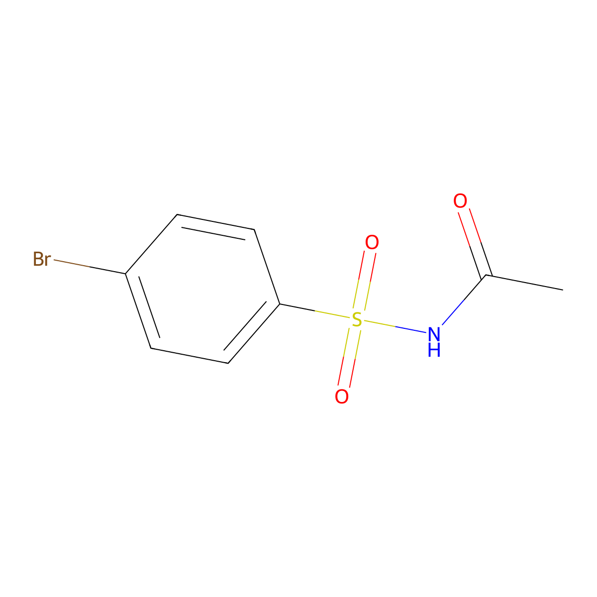N-(4-bromobenzenesulfonyl)acetamide molecular structure, CAS 152675-32-6