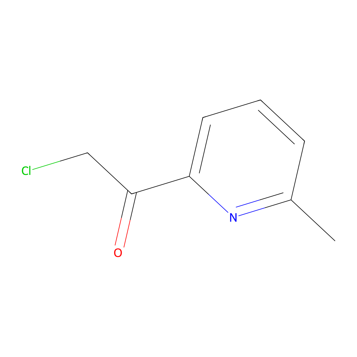 2-Chloro-1-(6-methylpyridin-2-yl)ethan-1-one molecular structure, CAS 1526754-82-4