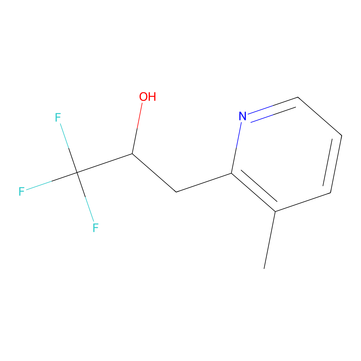 1,1,1-Trifluoro-3-(3-methylpyridin-2-yl)propan-2-ol molecular structure, CAS 1526768-72-8