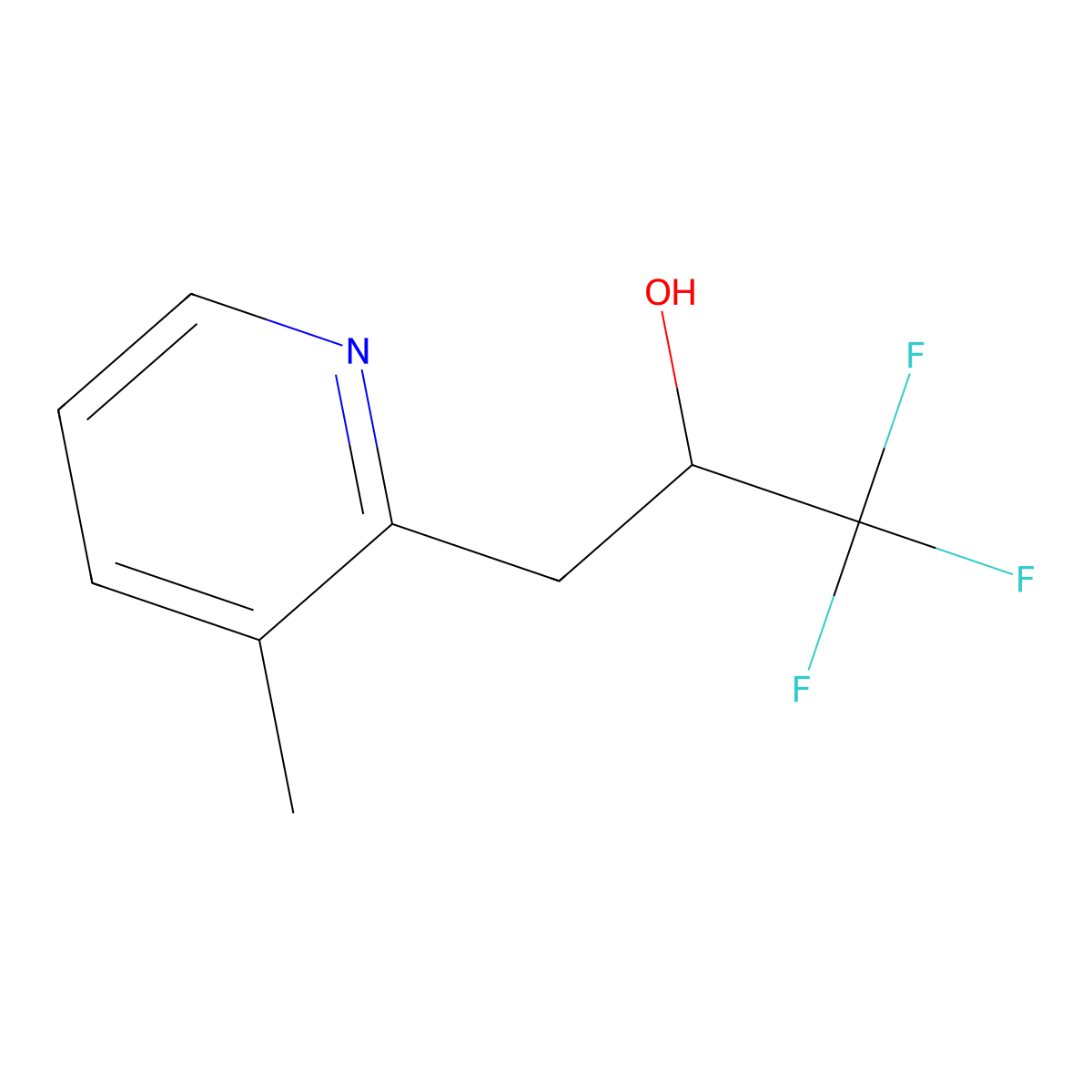 1,1,1-Trifluoro-3-(3-methylpyridin-2-yl)propan-2-ol molecular structure, CAS 1526768-72-8