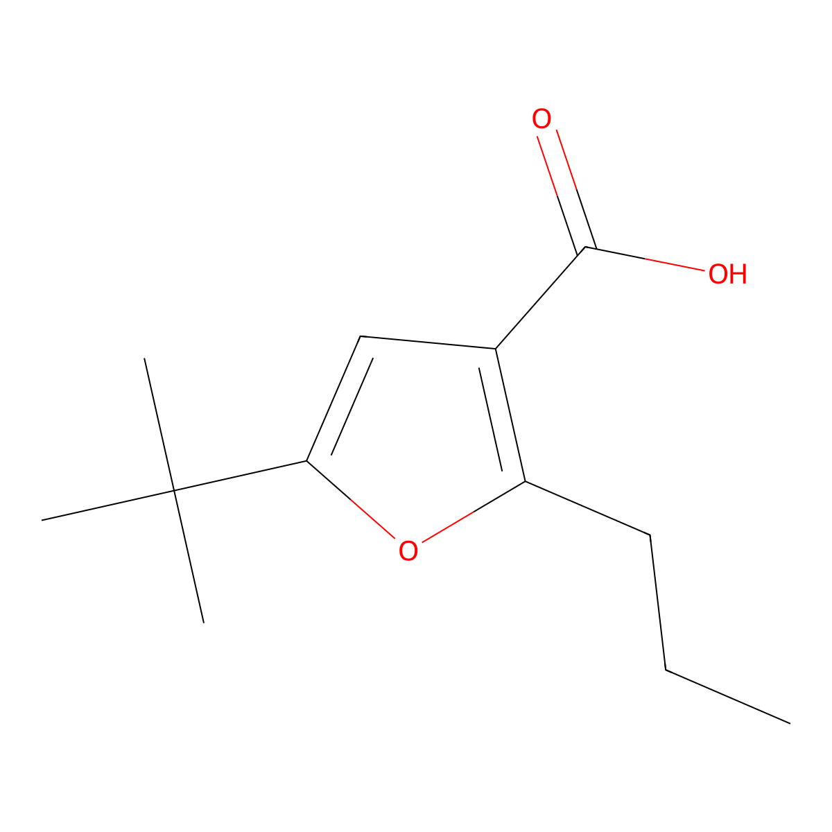 5-tert-Butyl-2-propylfuran-3-carboxylic acid molecular structure, CAS 1526773-24-9