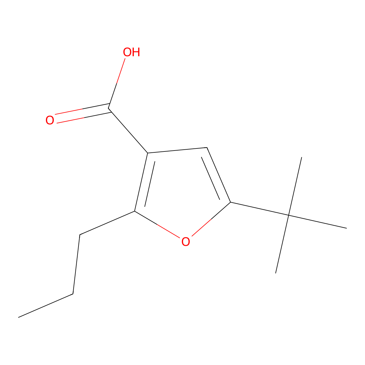 5-tert-Butyl-2-propylfuran-3-carboxylic acid molecular structure, CAS 1526773-24-9