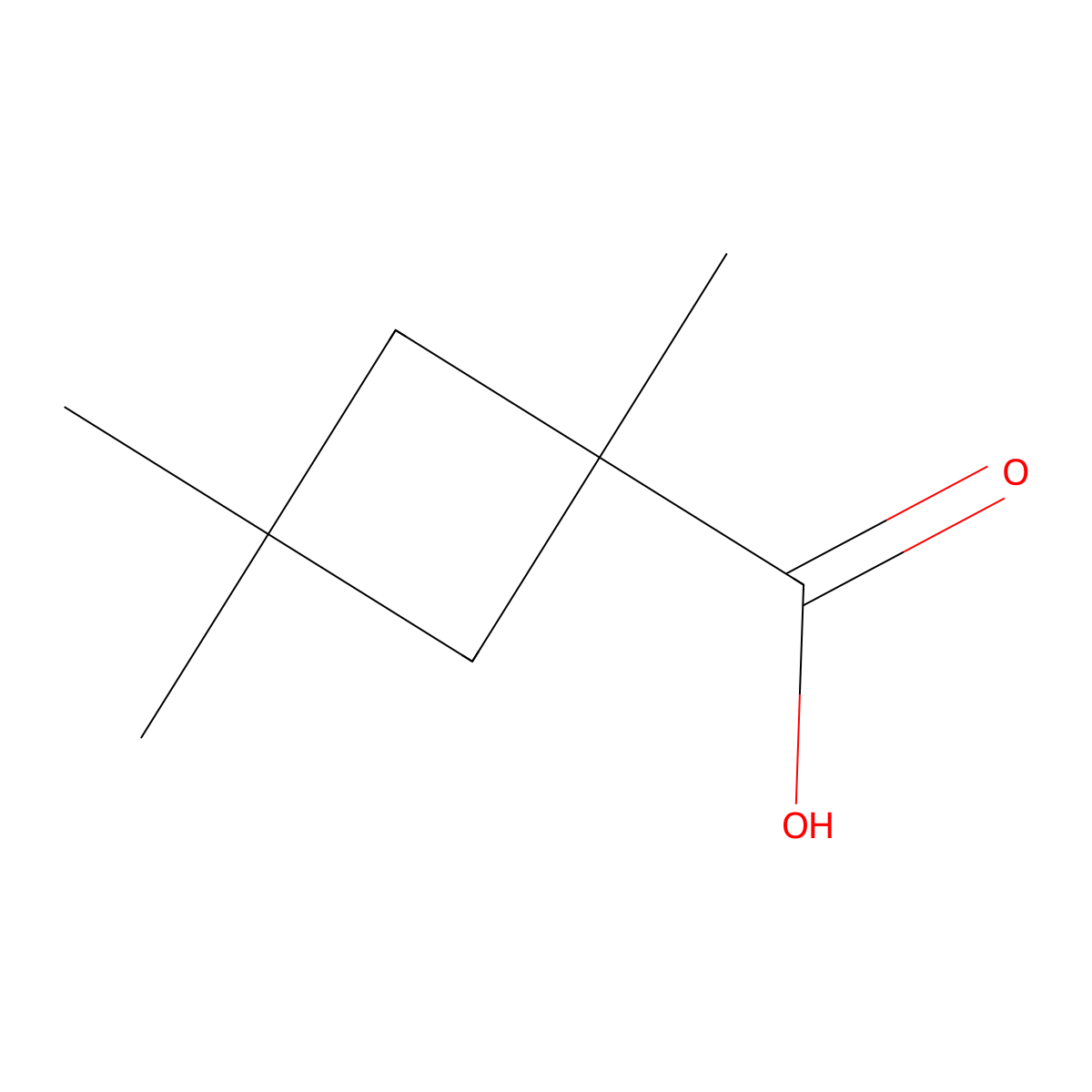 1,3,3-Trimethylcyclobutane-1-carboxylic acid molecular structure, CAS 1526786-93-5