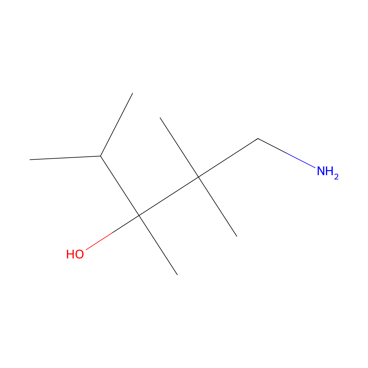 1-Amino-2,2,3,4-tetramethylpentan-3-OL molecular structure, CAS 1526787-78-9