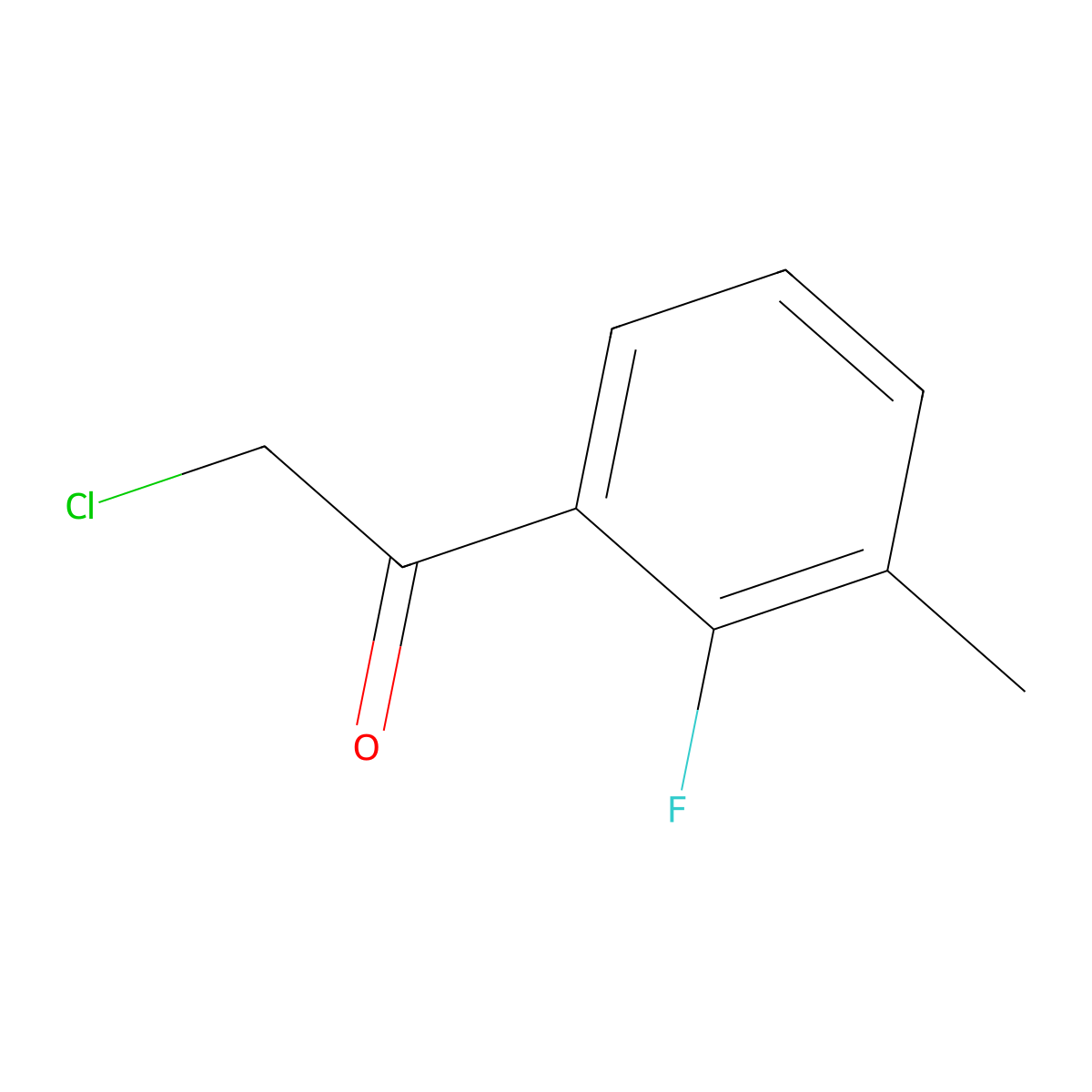 2-Chloro-1-(2-fluoro-3-methylphenyl)ethan-1-one molecular structure, CAS 1526796-27-9