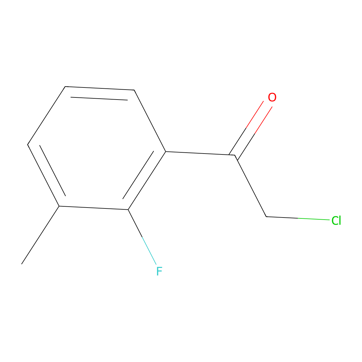 2-Chloro-1-(2-fluoro-3-methylphenyl)ethan-1-one molecular structure, CAS 1526796-27-9
