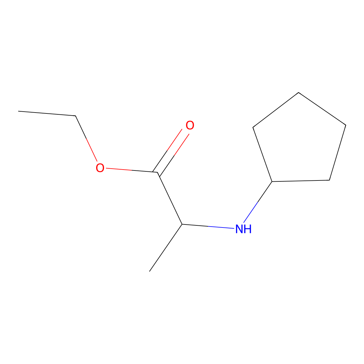 Ethyl cyclopentyl-L-alaninate molecular structure, CAS 1526797-59-0