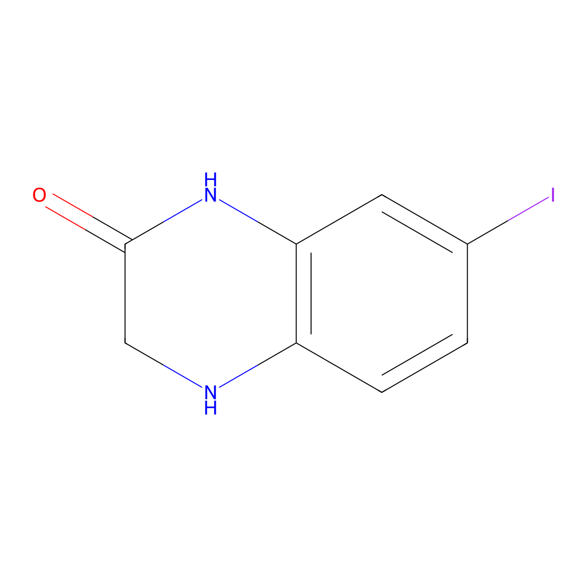 7-Iodo-1,2,3,4-tetrahydroquinoxalin-2-one molecular structure, CAS 1526802-58-3