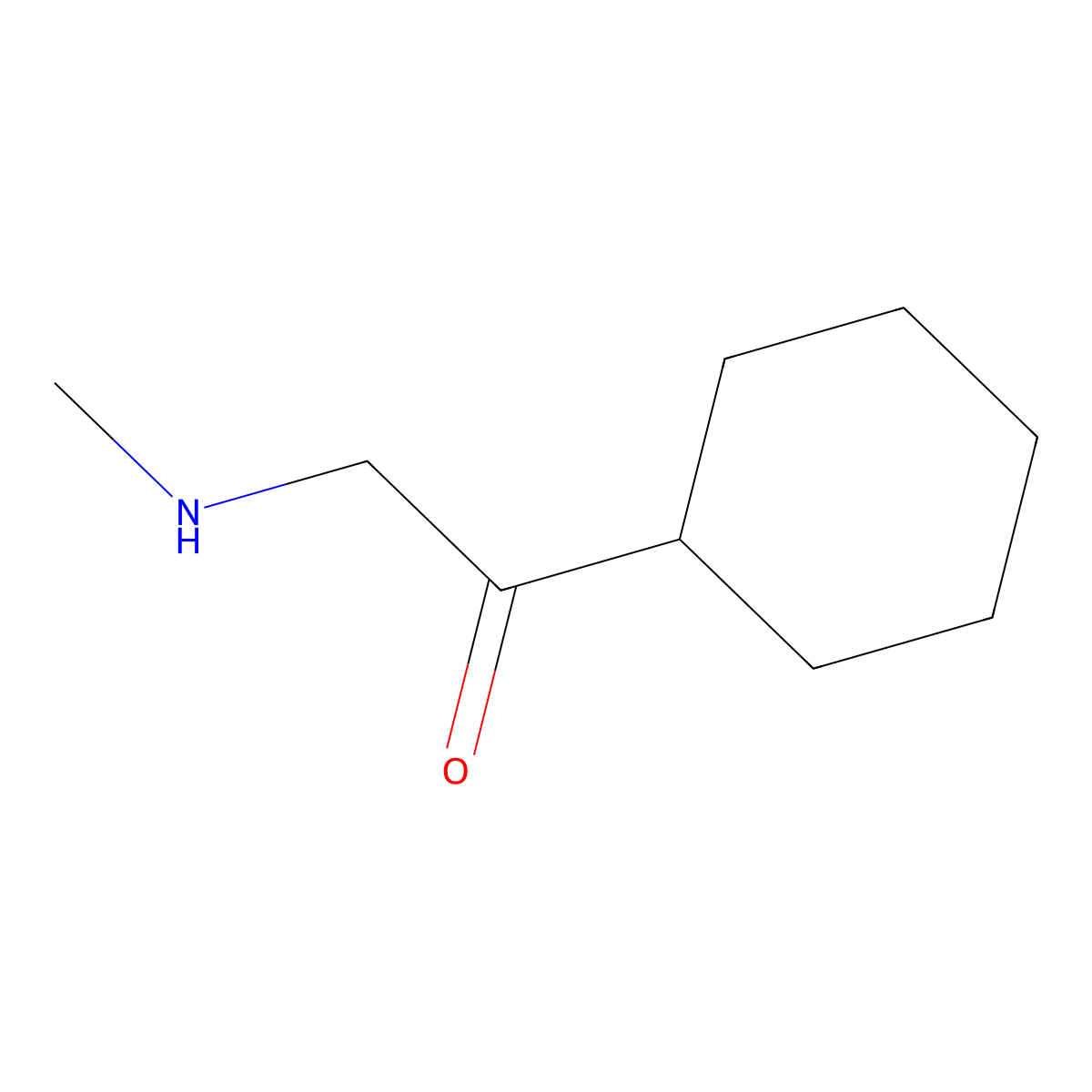1-Cyclohexyl-2-(methylamino)ethan-1-one molecular structure, CAS 1526802-60-7