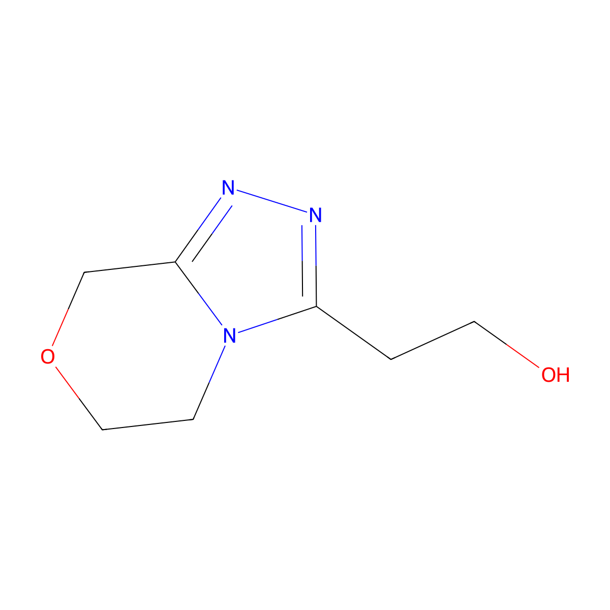 2-{5H,6H,8H-[1,2,4]triazolo[3,4-c][1,4]oxazin-3-yl}ethan-1-ol molecular structure, CAS 1526814-47-0