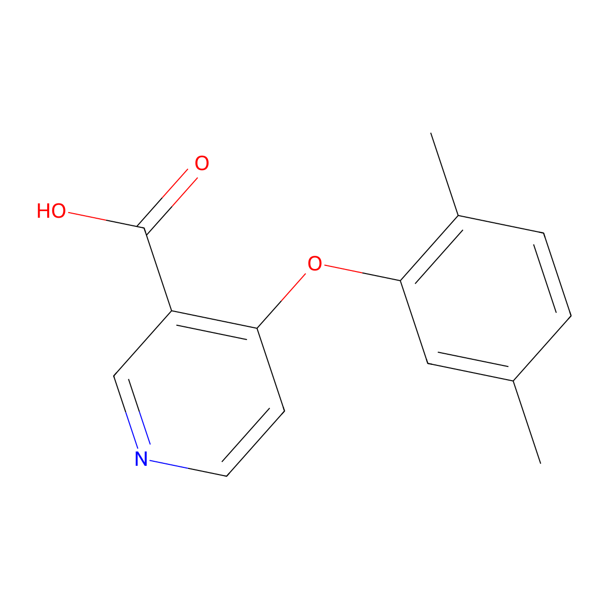 4-(2,5-Dimethyl-phenoxy)-nicotinic acid molecular structure, CAS 1526816-69-2