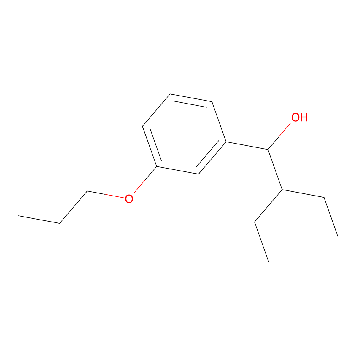 alpha-(1-Ethylpropyl)-3-propoxybenzenemethanol molecular structure, CAS 1526821-90-8