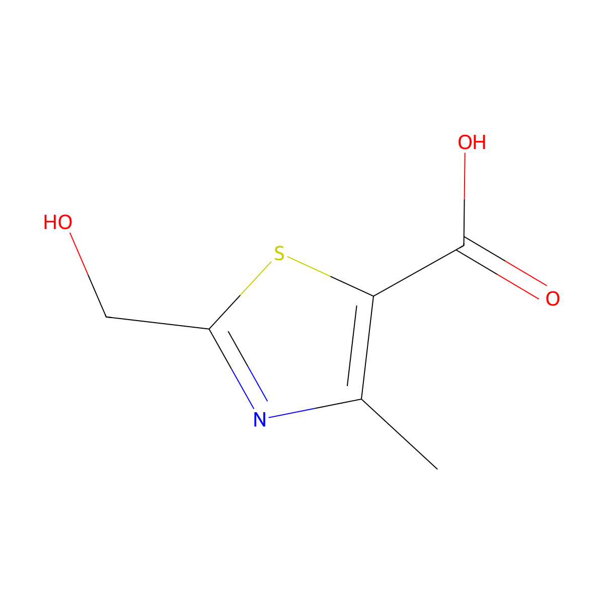 2-(Hydroxymethyl)-4-methyl-1,3-thiazole-5-carboxylic acid molecular structure, CAS 1526825-09-1