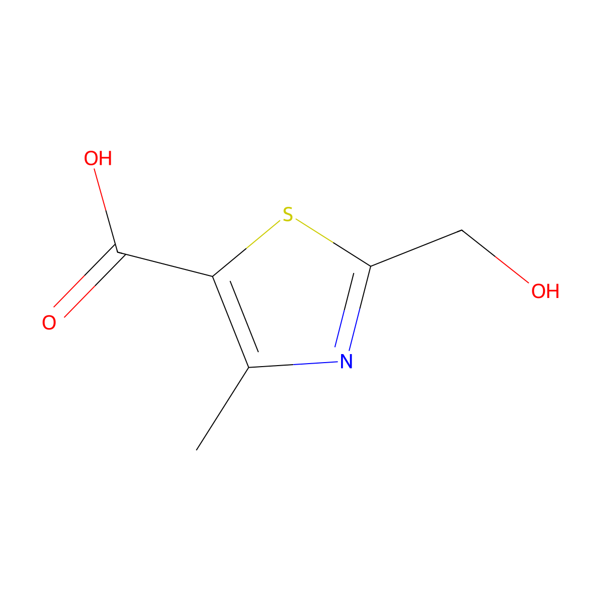 2-(Hydroxymethyl)-4-methyl-1,3-thiazole-5-carboxylic acid molecular structure, CAS 1526825-09-1