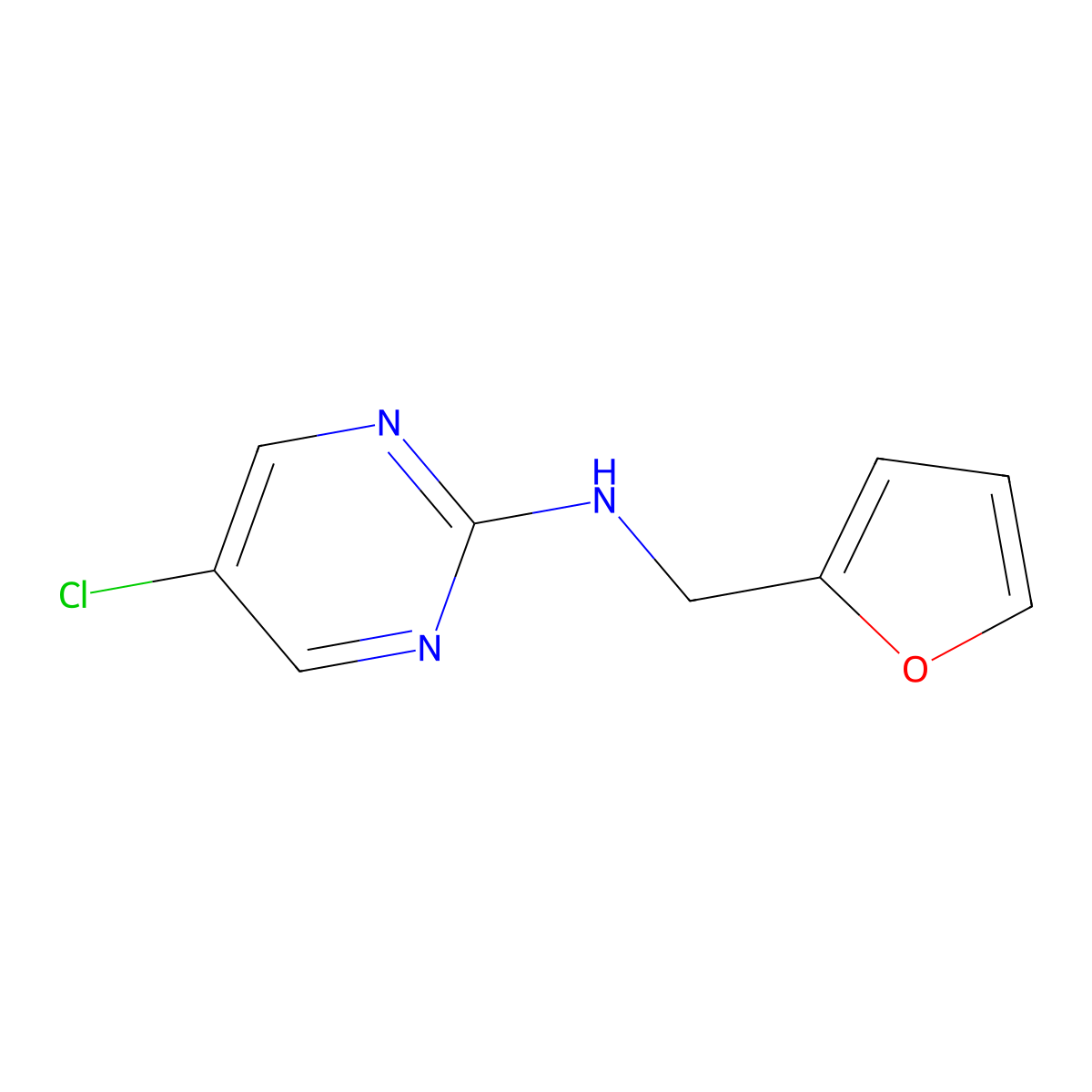5-Chloro-N-(furan-2-ylmethyl)pyrimidin-2-amine molecular structure, CAS 1526836-87-2